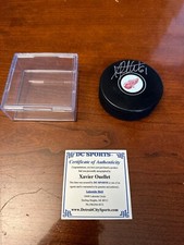 Xavier Ouellette #61 Autographed Detroit Red Wings Hockey Puck