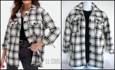 Cameo Rose Black Check Oversize Shacket/overshirt Womens/ladies Size S New Look
