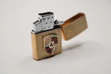 Porsche Zippo Lighter with Butane double torch insert Porsche Emblem Lighter H3