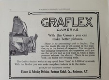 1912 Folmer  Schwing Graflex Camera folding shutter vintage ad