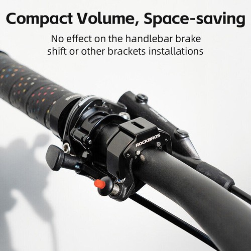 ROCKBROS Bike Bell Ring Cycling Horn Handlebar Hidden Bell Crisp 100dB Mini Bell - Picture 6 of 14