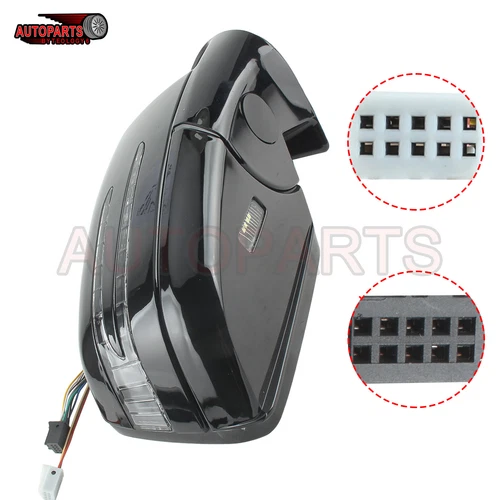 Driver Rear View Door Mirror Black Gloss For MERCEDES ML350 GL450 2010-2012