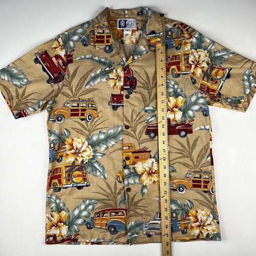 Vintage RJC Ltd. Hawaiian Trucks Button Down Shirt Made In Hawaii USA Size MED - Picture 7 of 13