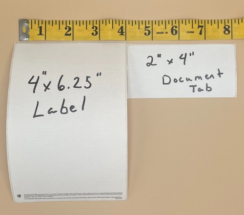4" x 6.25" High Direct Thermal Shipping Labels with 2" x 4" Tab - UPS USPS FEDEX - Picture 20 of 29