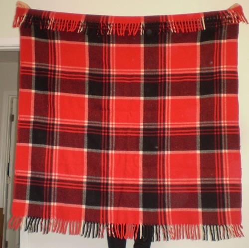NEW MT Linea Emmeti ITALY Red Tartan Plaid WOOL Throw BLANKET - Picture 2 of 9