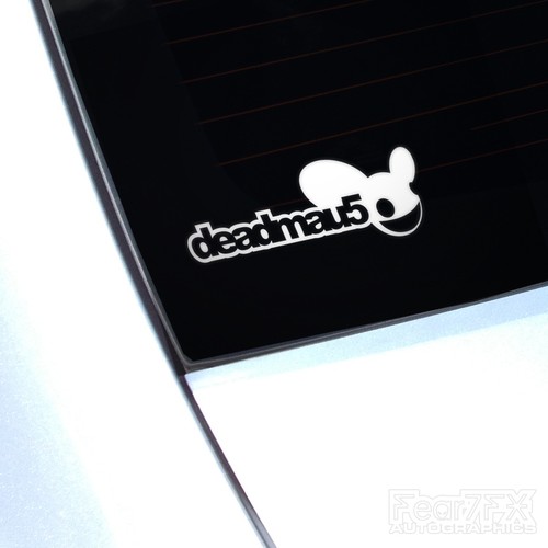 Dead mouse Decal Sticker For Car Van Laptop Window Bumper Caravan Deadmau5 DJ - Picture 3 of 3