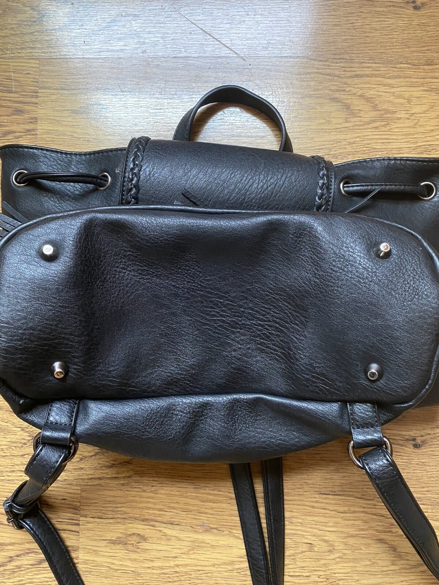 ANTIK KRAFT Vegan Leather Backpack Handbag Black Decorative  display picture 1
