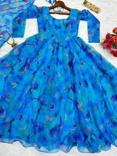 Wedding Special Blue Anarkali Gown Sets Eid Special Salwar Kameez Set