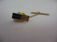 Rare Vintage Men's Tie Tack Lapel Pin: "10" Blue Enamel