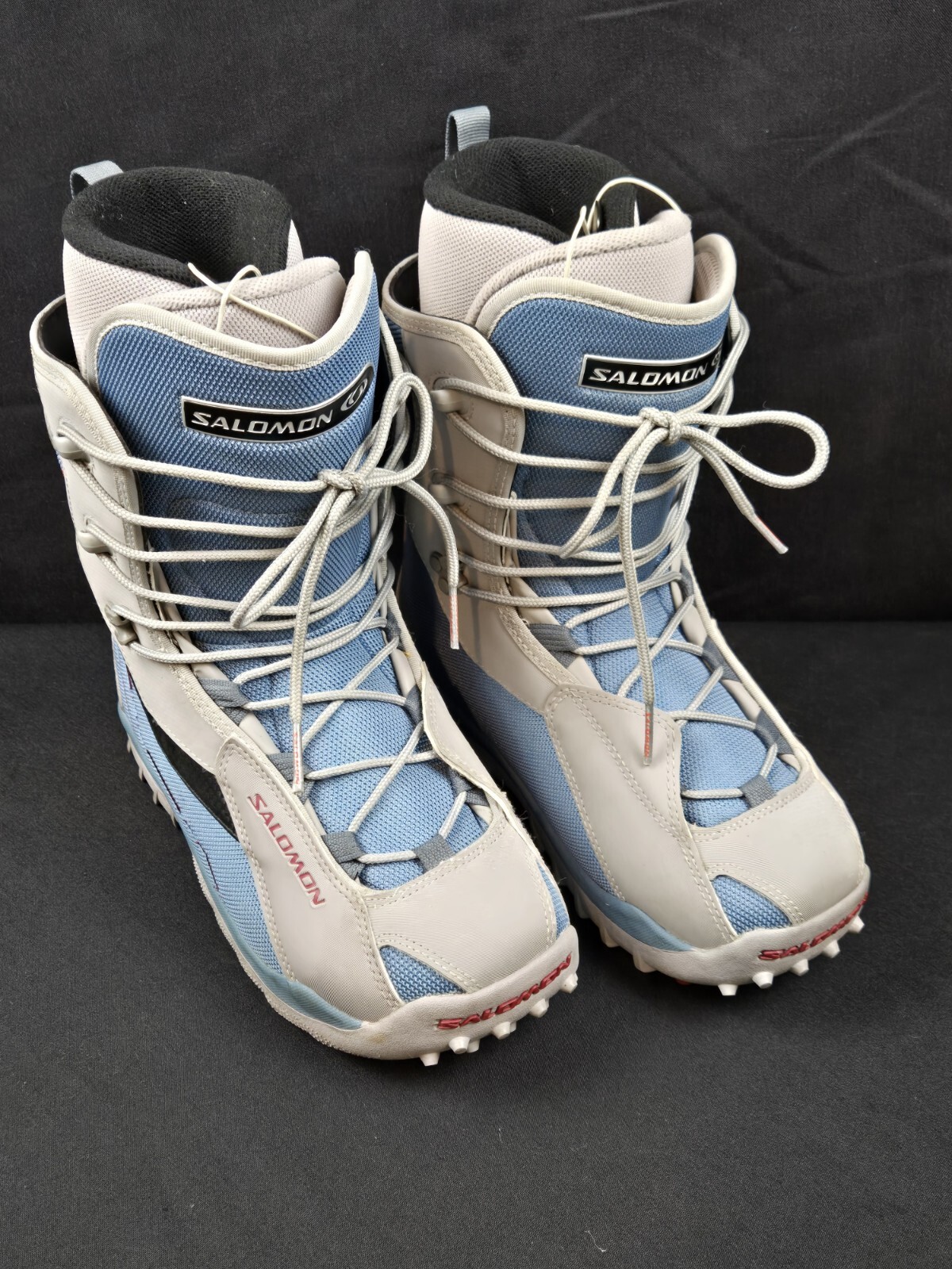 Salomon DONNA 7 5 Vigil Thermic Fit stivali da snowboard grigi blu stringati in perfette condizioni
