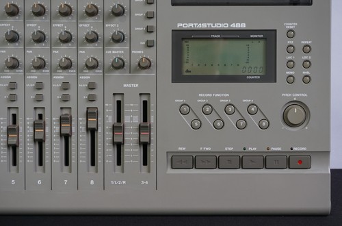 Tascam Portastudio 488 Vintage 8 Track Cassette Tape Recorder Multitrack Mixer - Picture 5 of 21
