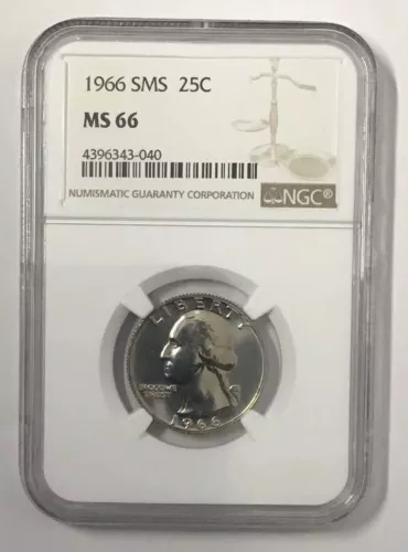 1966 SMS Washington Quarter  ~ NGC MS66