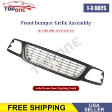 Grille Assembly W Chrome Insert Fit 01-04 Ford F-150 F-150 Heritage
