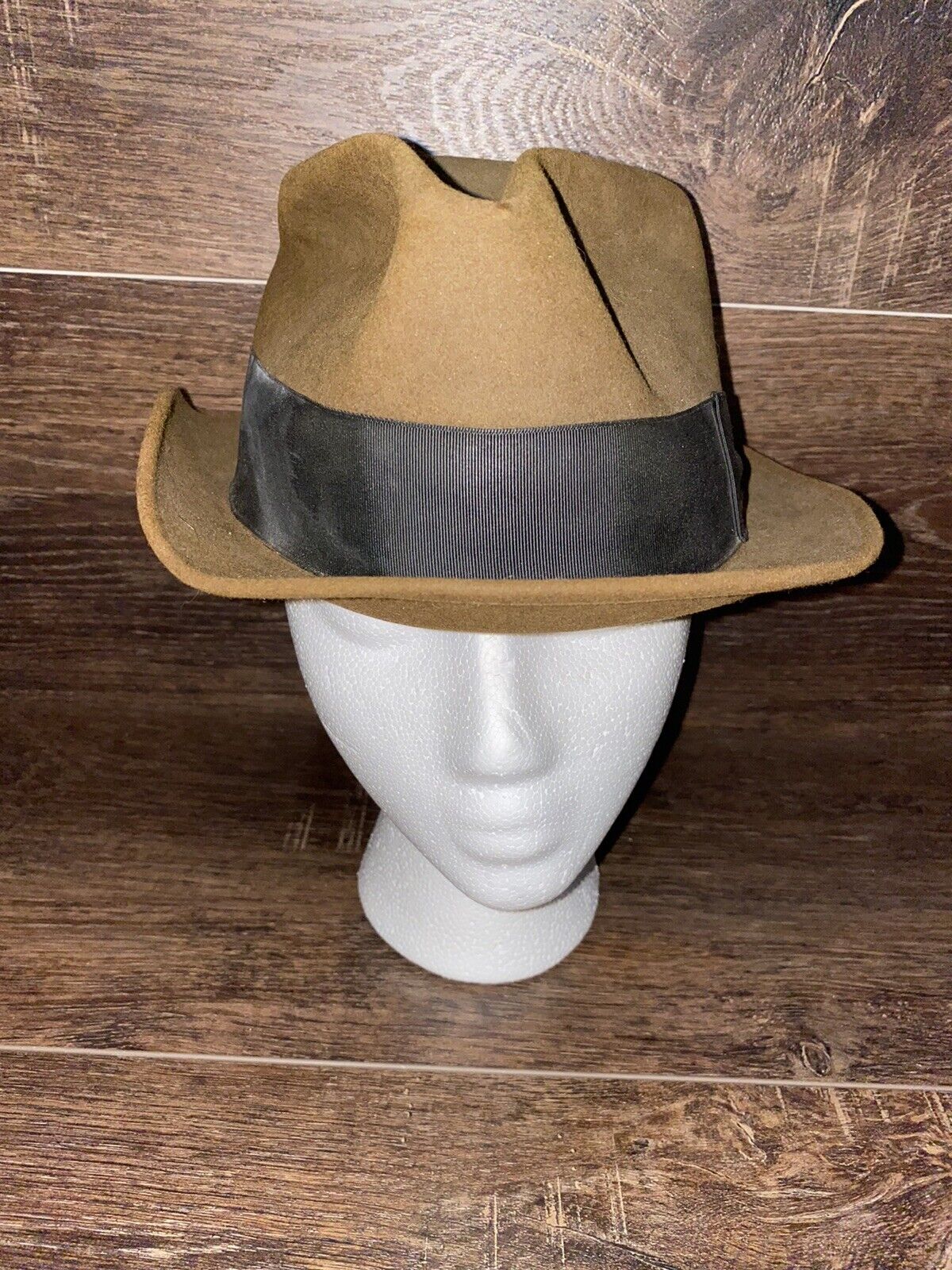 Vintage DOBBS FIFTH AVE Fedora Hat Cap Size 7 bro… - image 1