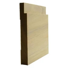 EWBB18 Notched 5-1/4" Tall Baseboard Moulding, 11/16" x 5-1/4" Unfinished Solid 