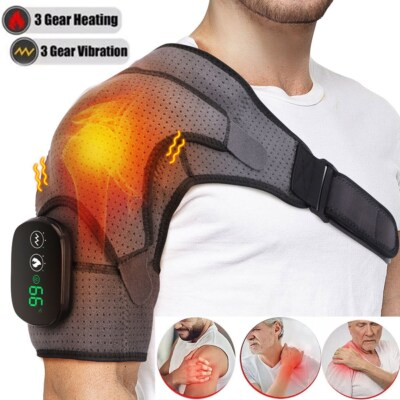 #ad #ad Electric Heated Shoulder Massager With Vibration Massage Brace Joint Pain Relief $36.41