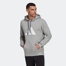 ADIDAS FUTURE ICONS LOGO GRAPHIC HOODIE MEDIUM GREY HEATHER SIZE SMALL - NEW