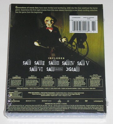 Horror Blu-ray DVD Set - SAW 8-Film Collection NEW Saw 1-6