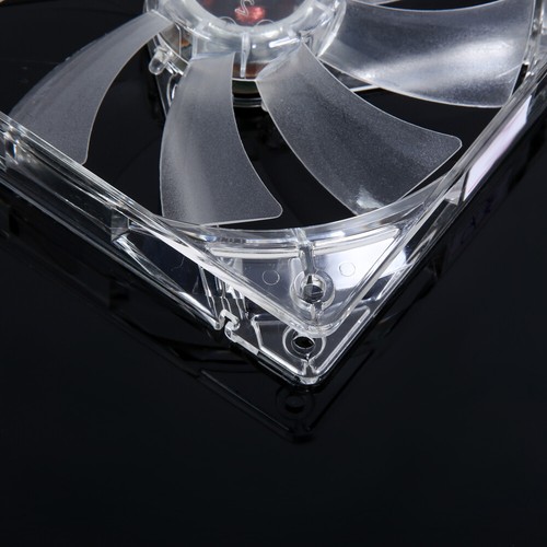 LED-Licht CPU-Lüfter Computer PC Klarsichtgehäuse Quad 12CM Kühlkörper grün - Afbeelding 6 van 12