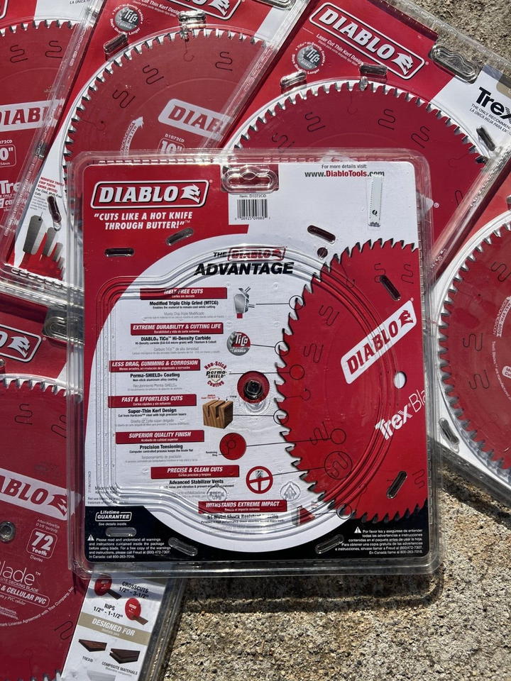 Diablo TrexBlade 10-Inch 72-Tooth Carbide Composite Deck Circular Saw Blade