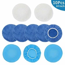 Polisher Pad Bonnet Orbital Car Buffing Polishing Pad Cover,10 Pack ,9-10 inch