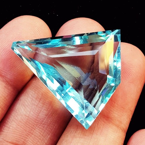 Aquamarine Loose Gemstone Fancy Shape 45 to 50 Ct Certified L67 - Picture 3 of 8