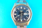 VINTAGE SEIKO 5 AUTOMATIC WATCH--21j--DARK BROWN DIAL--DAY/DATE--RUNNING