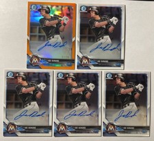 2018 Bowman Chrome JOE DUNAND Prospect Orange Refractor Auto /25 + 4 More Autos