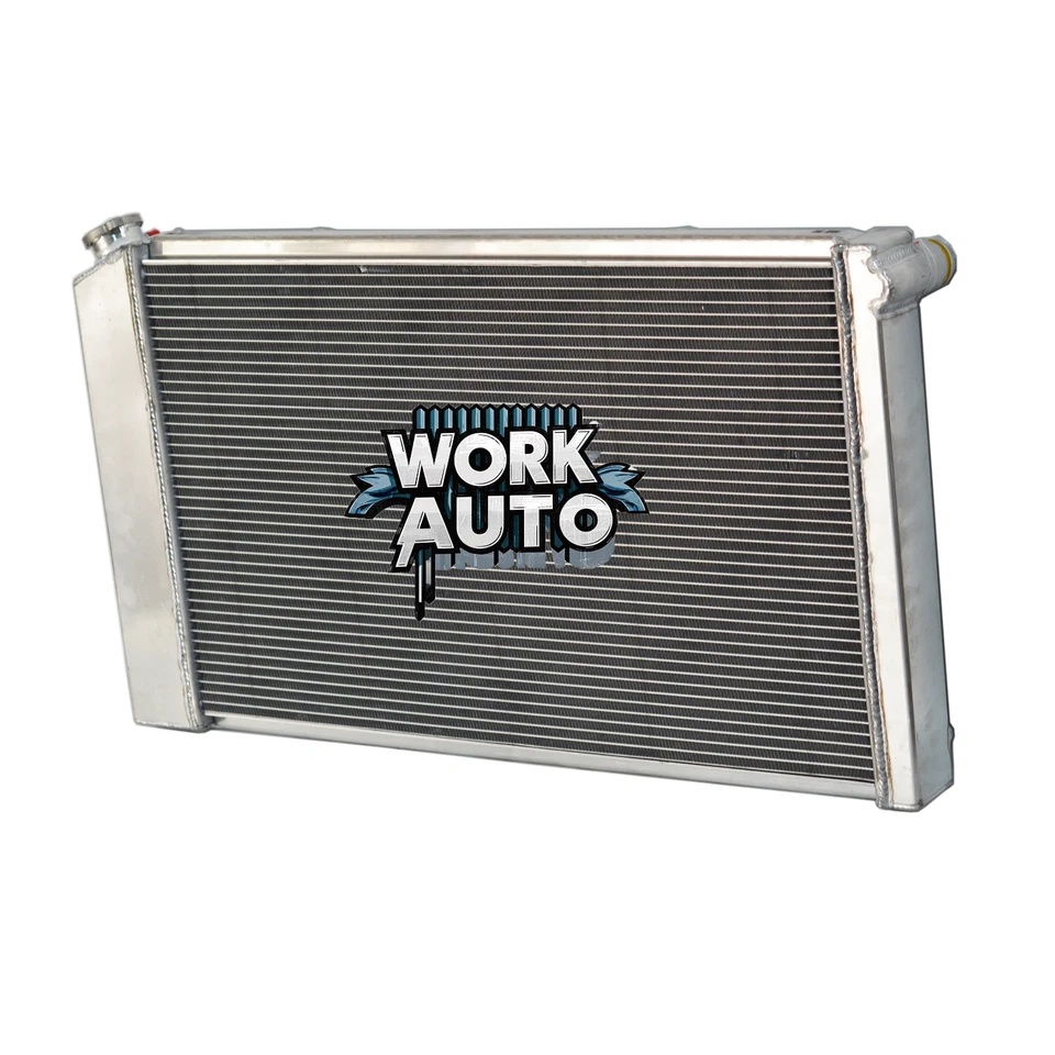 Radiador de aluminio + ventilador de cubierta + relé para Chevy/GMC C/K C10 C20 C30 K30 1973-1986 Foto 2 de 4