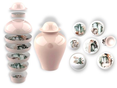 Ibride stapelbares Serviergeschirr x1 Qing Alhambra Kunstpräparate NEU UVP 175 £