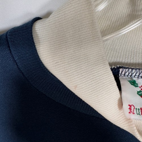 Suéter Vintage Años 90 Cascanueces Navidad Azul Marino Escena Vacacional Talla M - Imagen 7 de 7