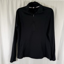 Under Armour Run Jacket Women's Medium Black 1/4 Zip Long Sleeve Pullover