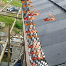 Black Gutter Filter Screen 16cm x 300cm PP PE Material Leaf Stopper with Hooks