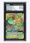 Pokemon CGC 7.5 Venusaur & Snivy GX Holo 2019 1/236 Cosmic Eclipse English