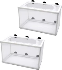 Anxingo 2 Pack Fish Tank Breeder Net,Fish Isolation Breeding transparent 