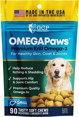 Omega 3 for Dog Joint Support Soft Chews Fish Oil Supplement with EPA & DHA