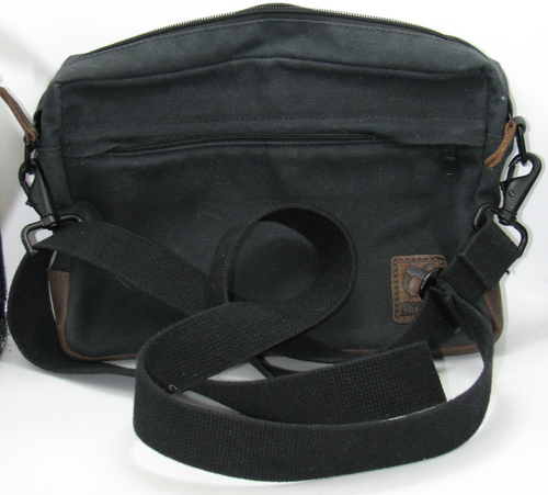 NutSac Mag-Satch 11" schwarz Umhängetasche Tasche iPad Tablet gewachstes Canvas