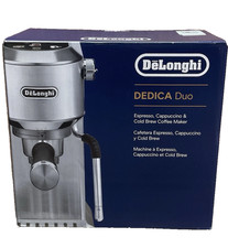 DeLonghi Dedica Duo Espresso and Cold Brew Machine with Milk Frother for