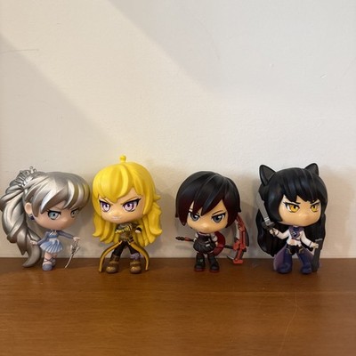 LOT of 4 RWBY Vinyl Jazwares Figures Blake Ruby, Weiss, Yang 4'' figures
