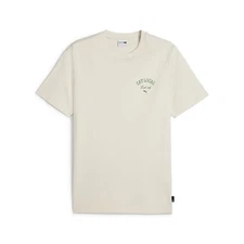 PUMA Eat Local Graphic Crew Neck Short Sleeve T-Shirt Mens Off White Casual Tops