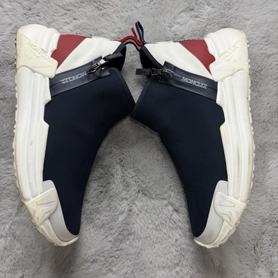 Moncler Compassor Zip Shoes Mens Sneakers Blue Athletic Size 44 US 11 Authentic