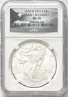 2014 W BURNISHED SILVER EAGLE W MINT MARK EARLY RELEASES NGC MS70 EAGLE MONTAIN