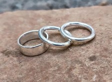 925 Sterling Silver Dome Ring: Chunky Wide Band, Handmade Jewelry , All Size