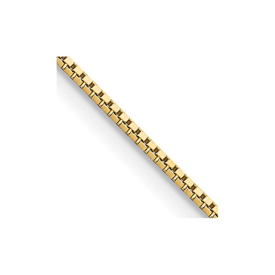 14 Karat Gelbgold 0,95 mm Box Gliederkette Halskette 14 Zoll