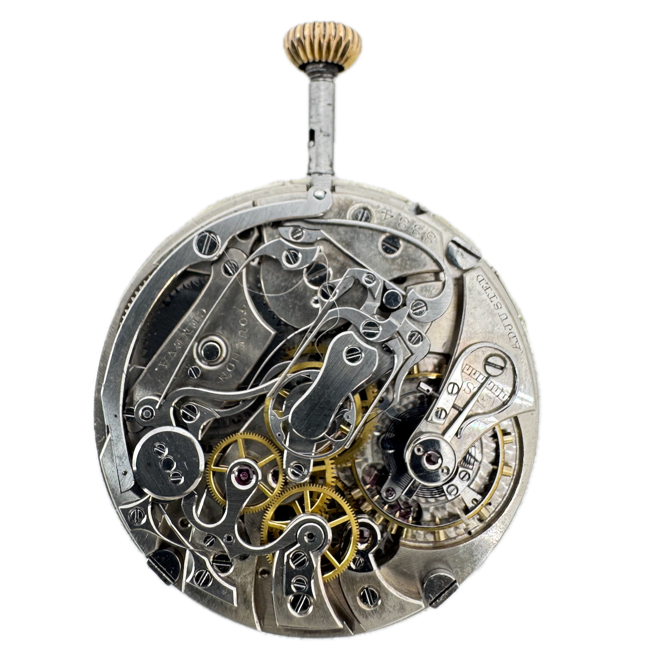 Antique 42mm Touchon Split Second Chronograph Pocket Watch Movement Swiss Rare