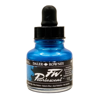 #ad #ad Daler Rowney FW Pearlescent Acrylic Ink GALACTIC BLUE 112 Artists Ink 1 oz. Pot $5.49