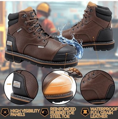 Shoveler Men’s Brown Steel-Toe Work Boot Herman Survivors Professional Men main image 2