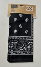 Black Bandanna Paisley Print Unisex Accessory
