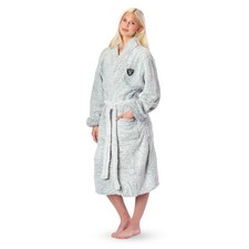 Northwest NFL Las Vegas Raiders Women's Sherpa Bath Robe, 25x47, Gray