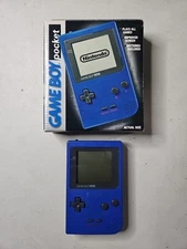 Nintendo Gameboy Pocket Blue COMPLETE IN BOX MGB-001 Great Condition